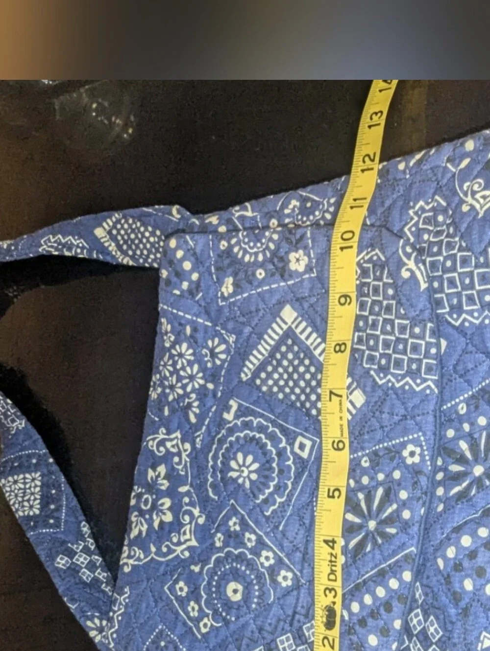 Vintage Quilted Blue Bandana Shoulder Bag